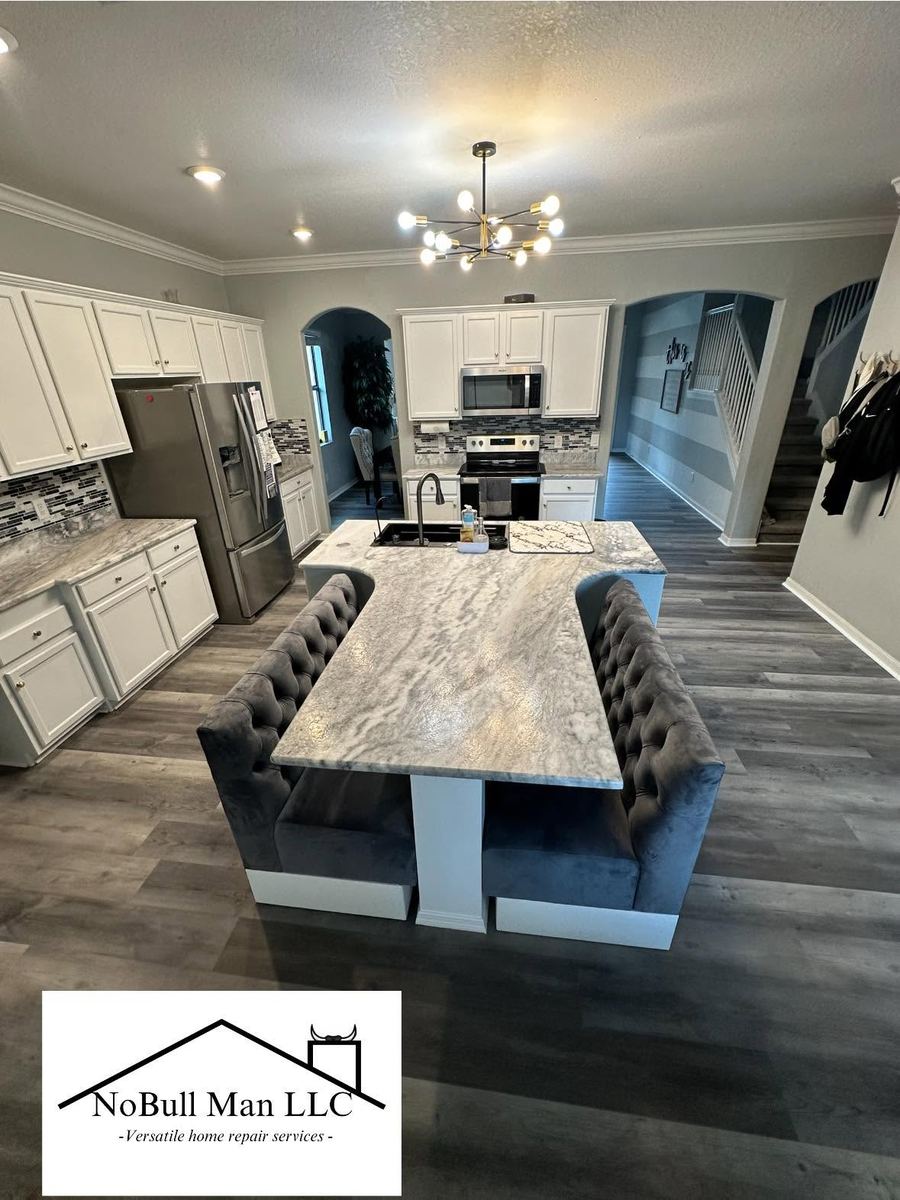Finished open kitchen by No Bull Man