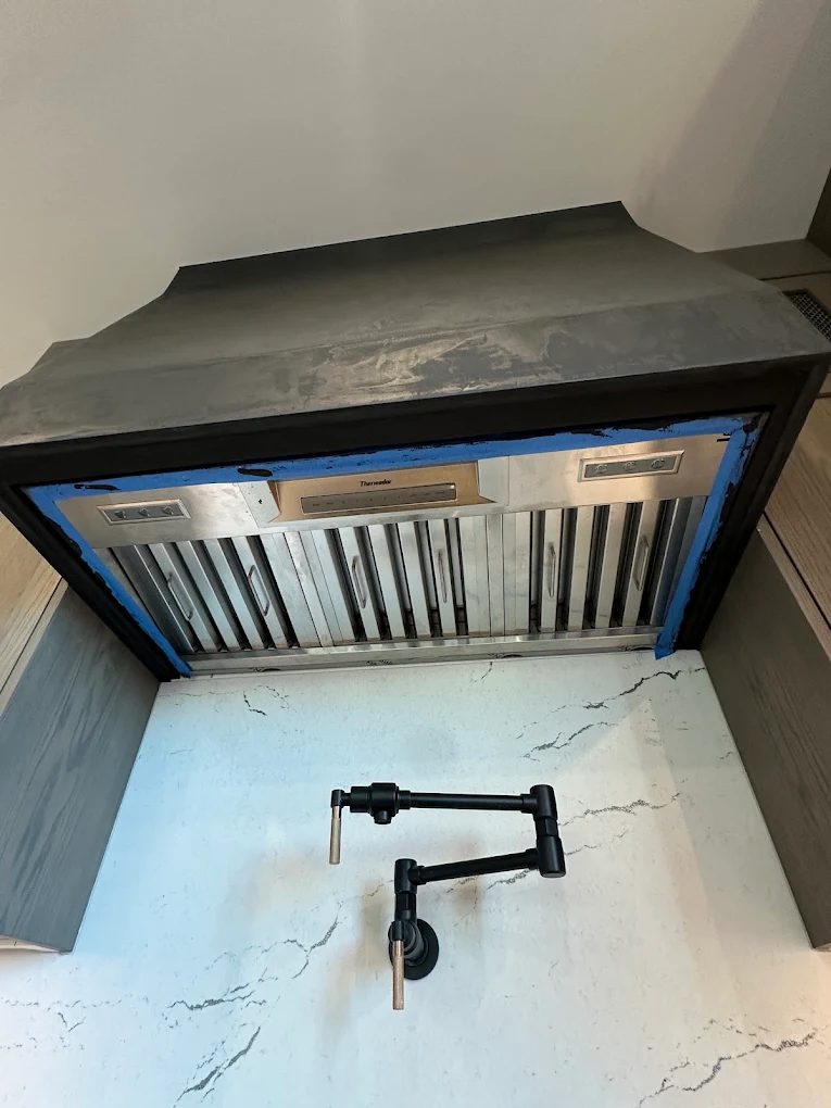 Custom range hood installation by No Bull Man