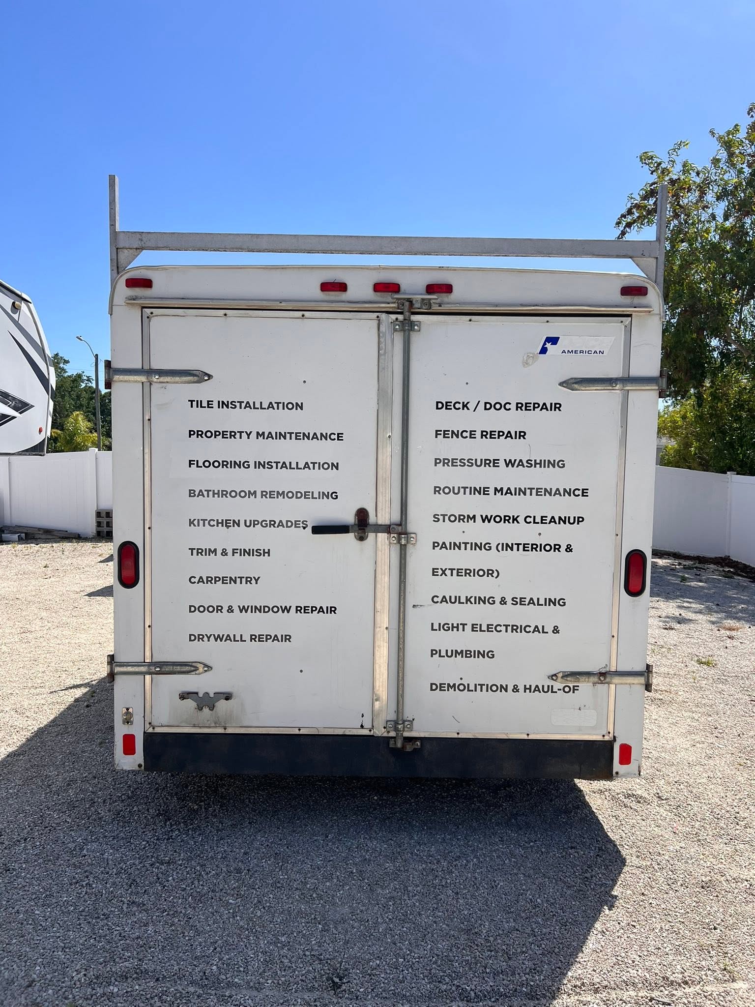 No Bull Man service trailer ready for a job